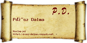 Pósz Dalma névjegykártya